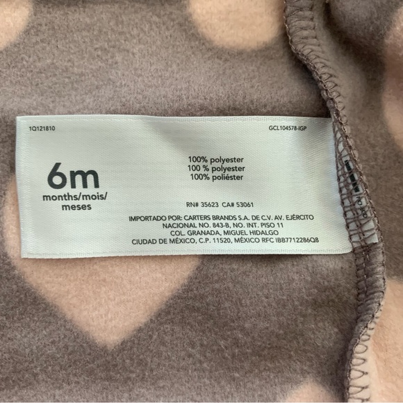 🦚2/$18 Carter’s Heart 2-Way Zip Cotton Blend Sleep & Play Pajamas - Picture 10 of 15